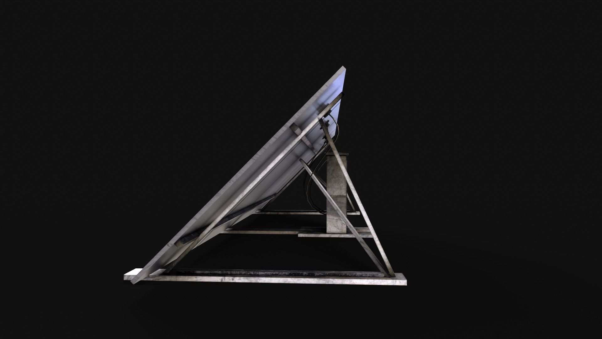 Solar Panel Low-poly 3D model_4