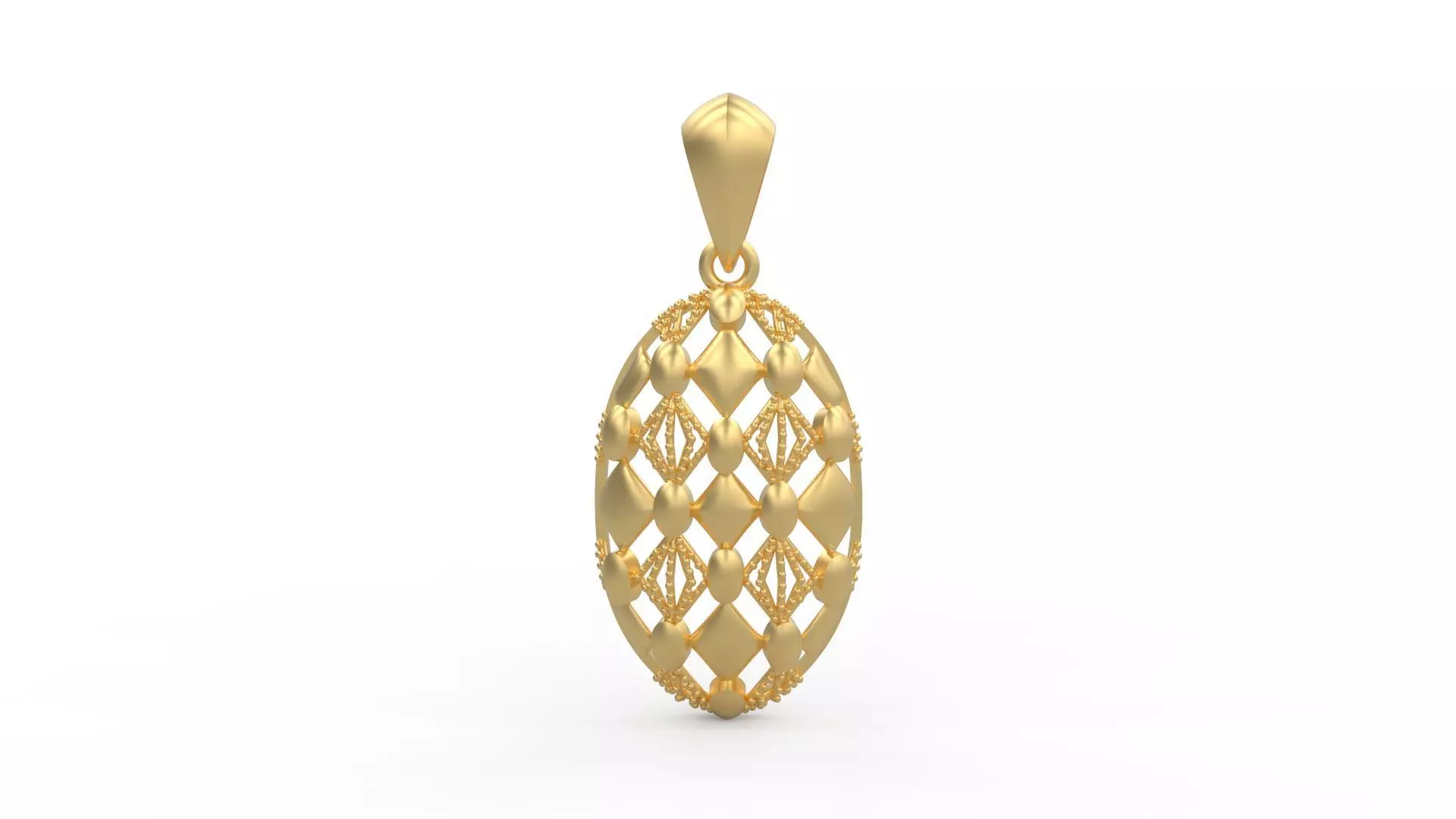Ultra Vision Polygon Oval Women Pendant 3D print model