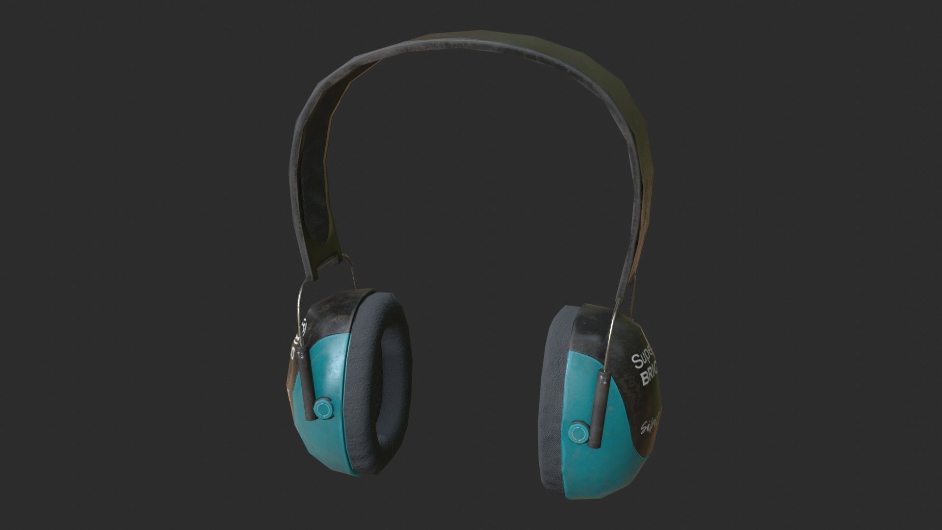 Hearing Protection - Earmuffs Low-poly 3D model_4