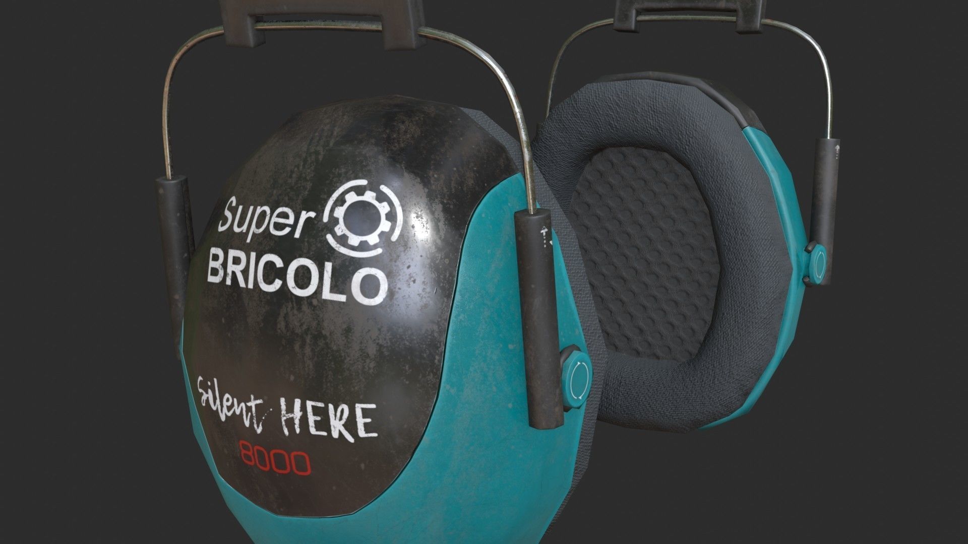 Hearing Protection - Earmuffs Low-poly 3D model_10