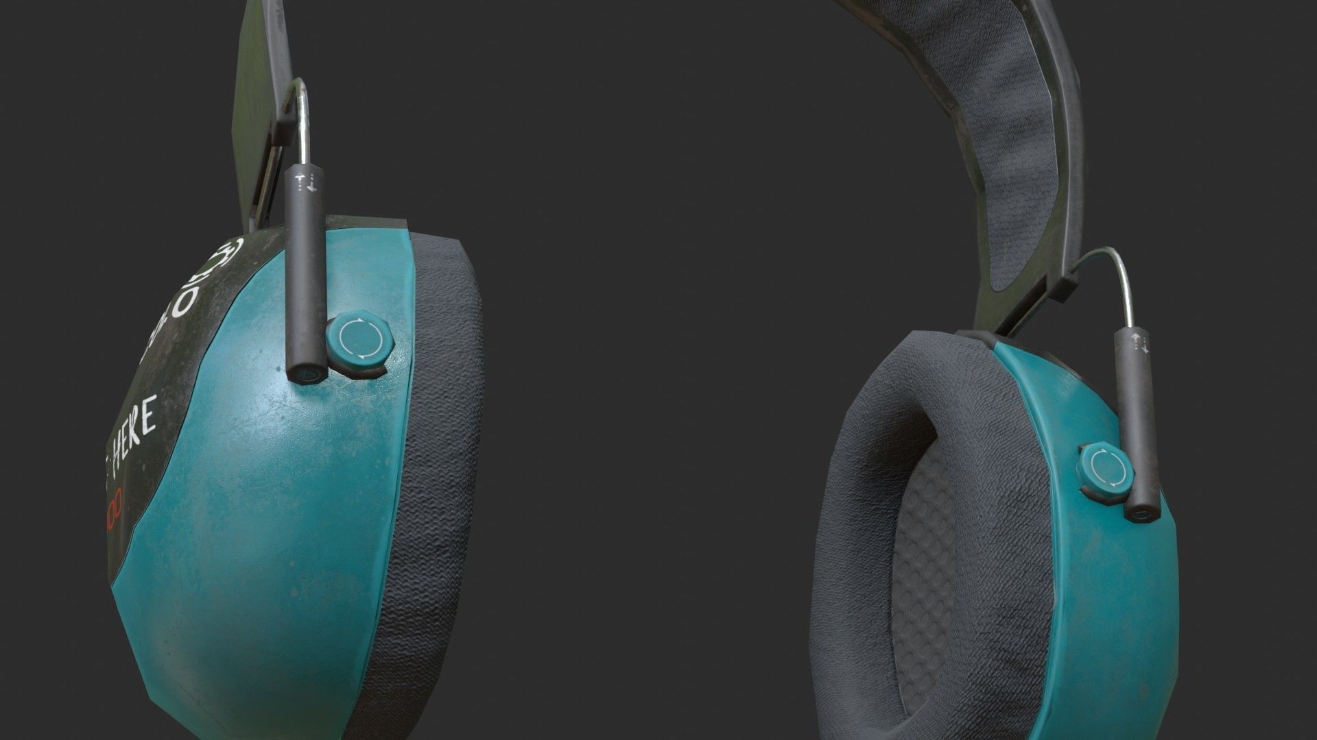 Hearing Protection - Earmuffs Low-poly 3D model_11