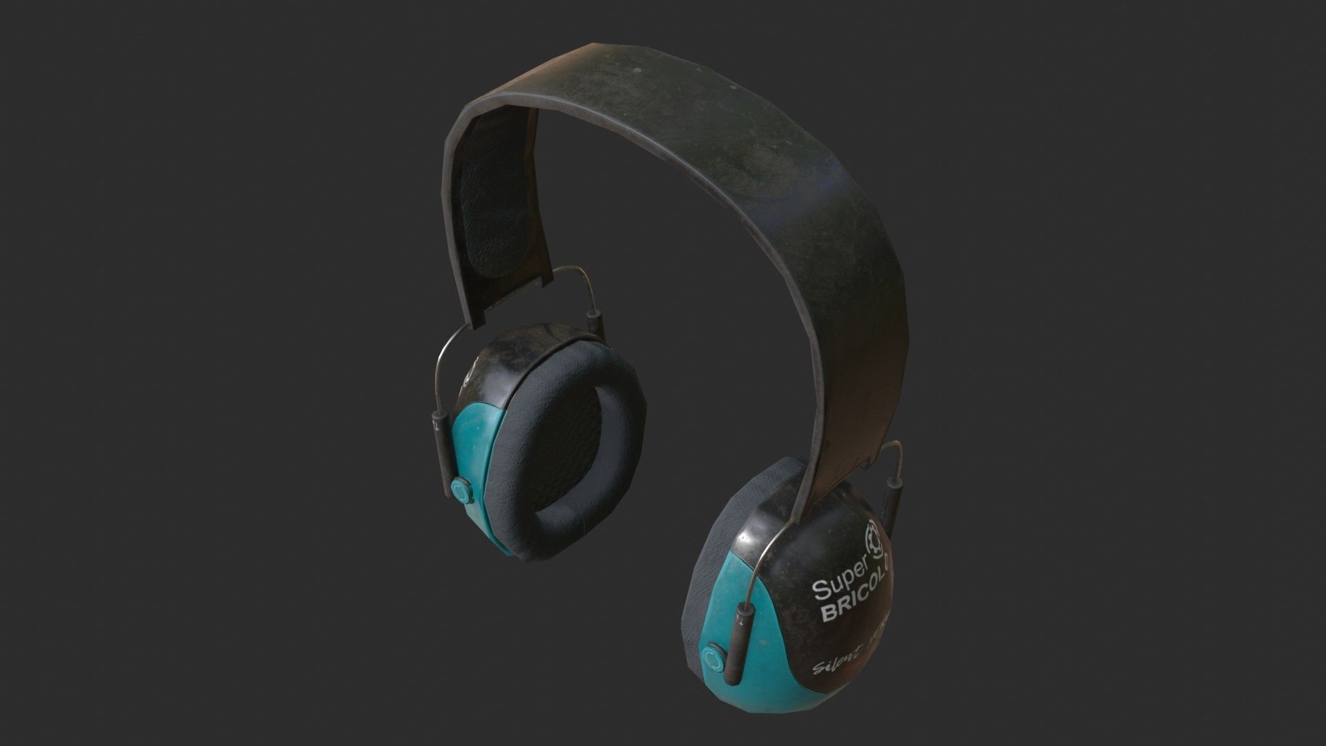 Hearing Protection - Earmuffs Low-poly 3D model_5