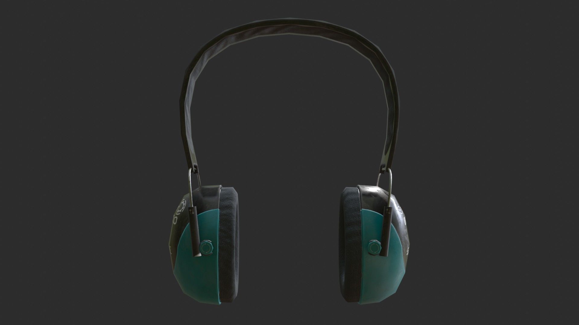 Hearing Protection - Earmuffs Low-poly 3D model_7