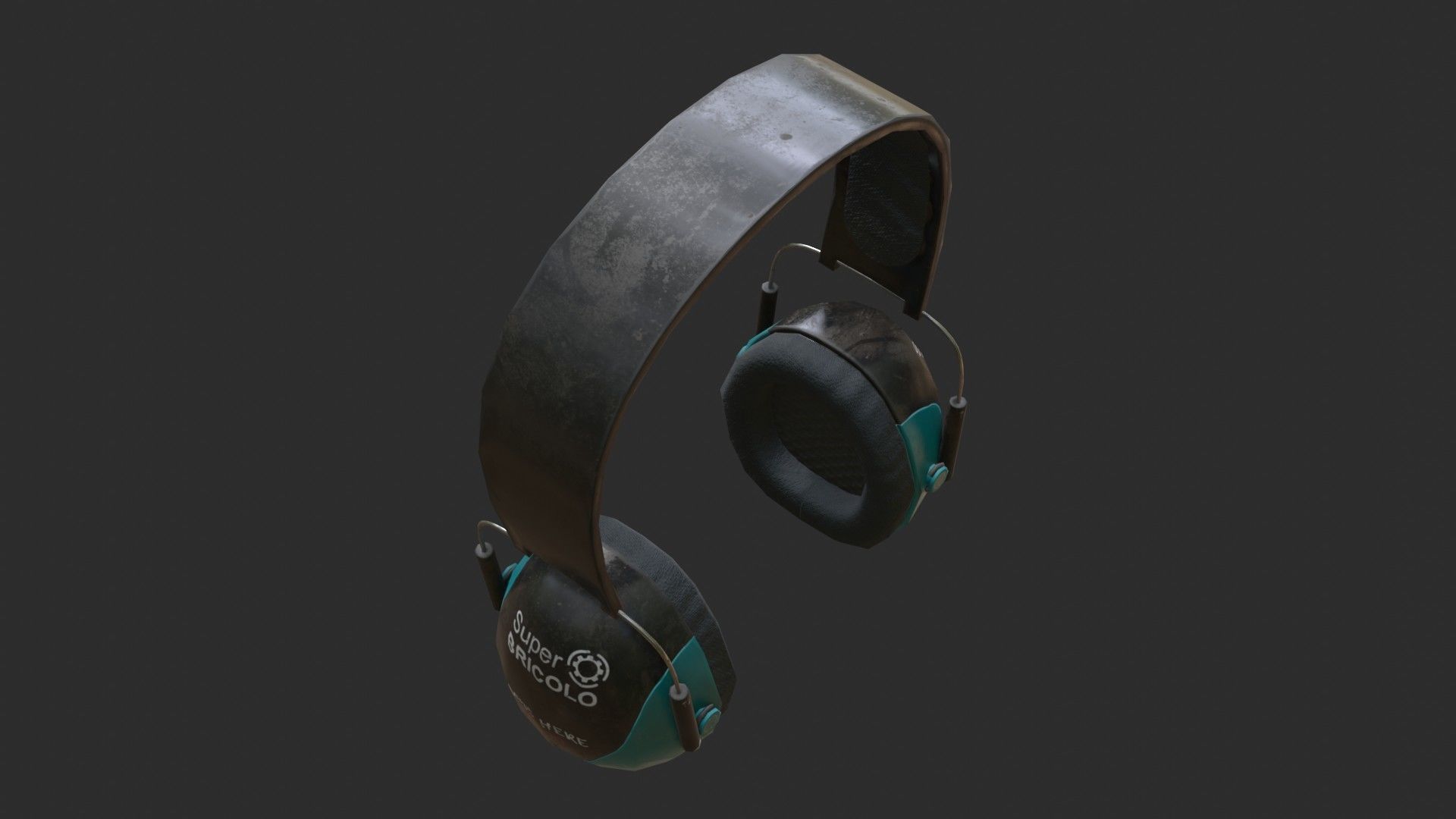 Hearing Protection - Earmuffs Low-poly 3D model_6