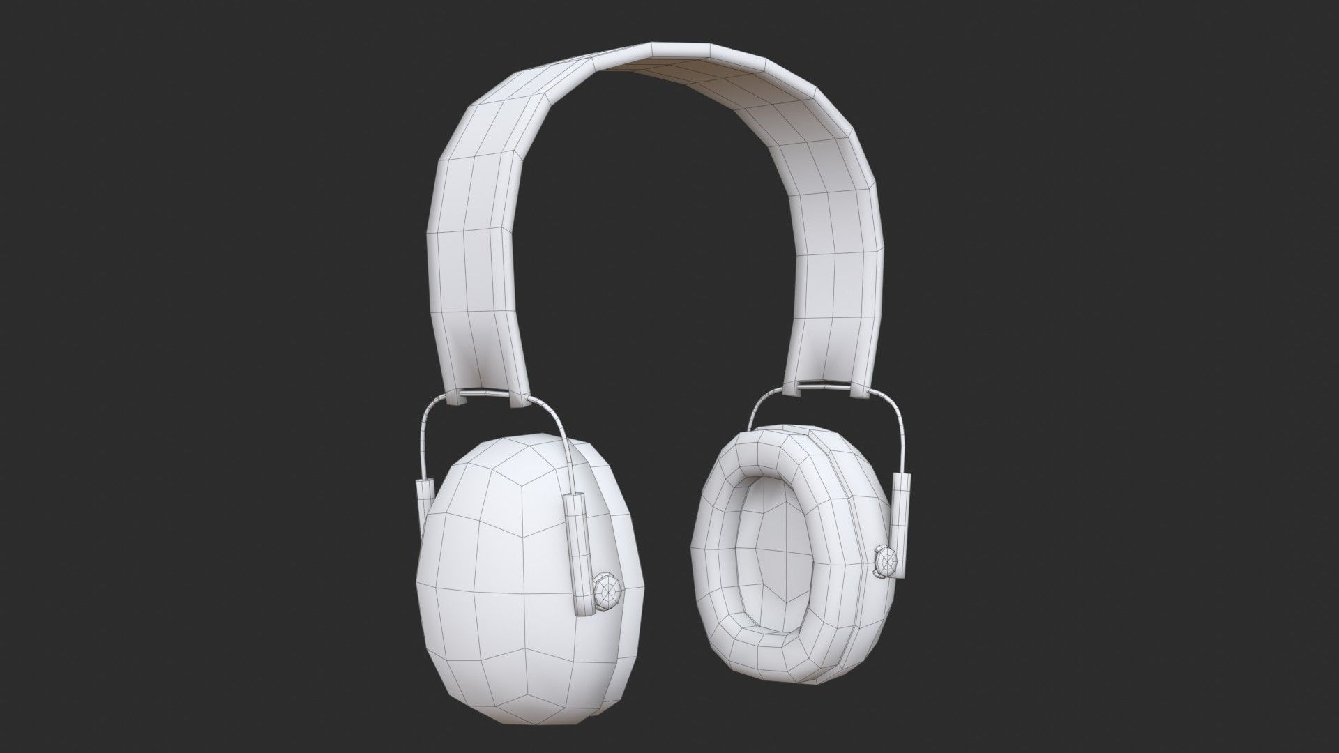 Hearing Protection - Earmuffs Low-poly 3D model_12
