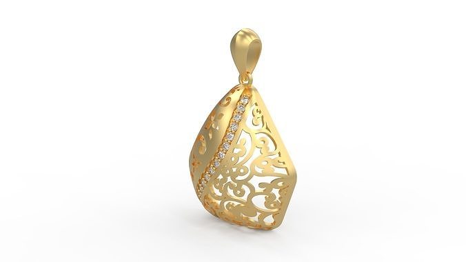 Ultra Vision Inverted Pentagon Women Pendant 3D print model