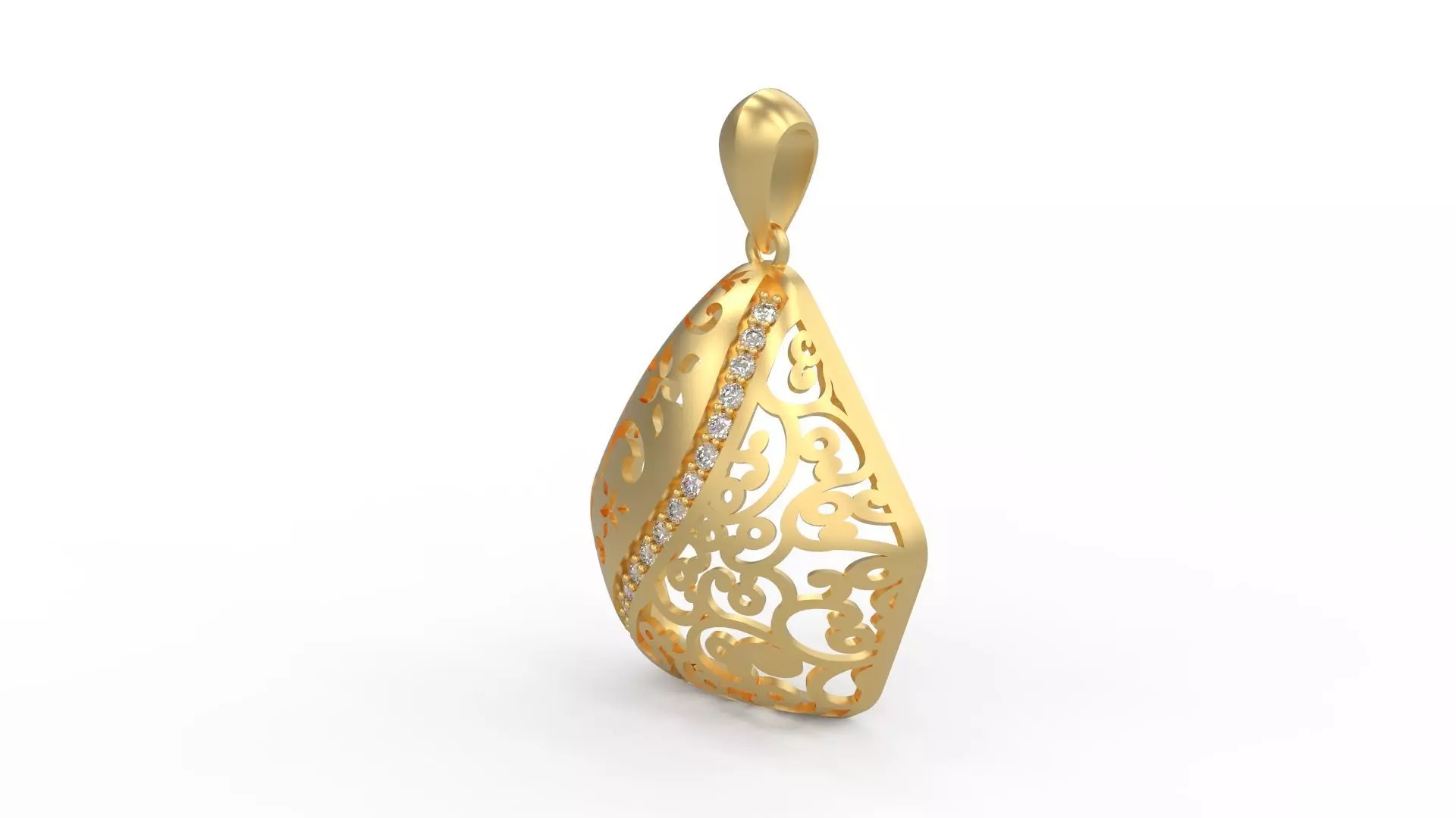 Ultra Vision Inverted Pentagon Women Pendant 3D print model