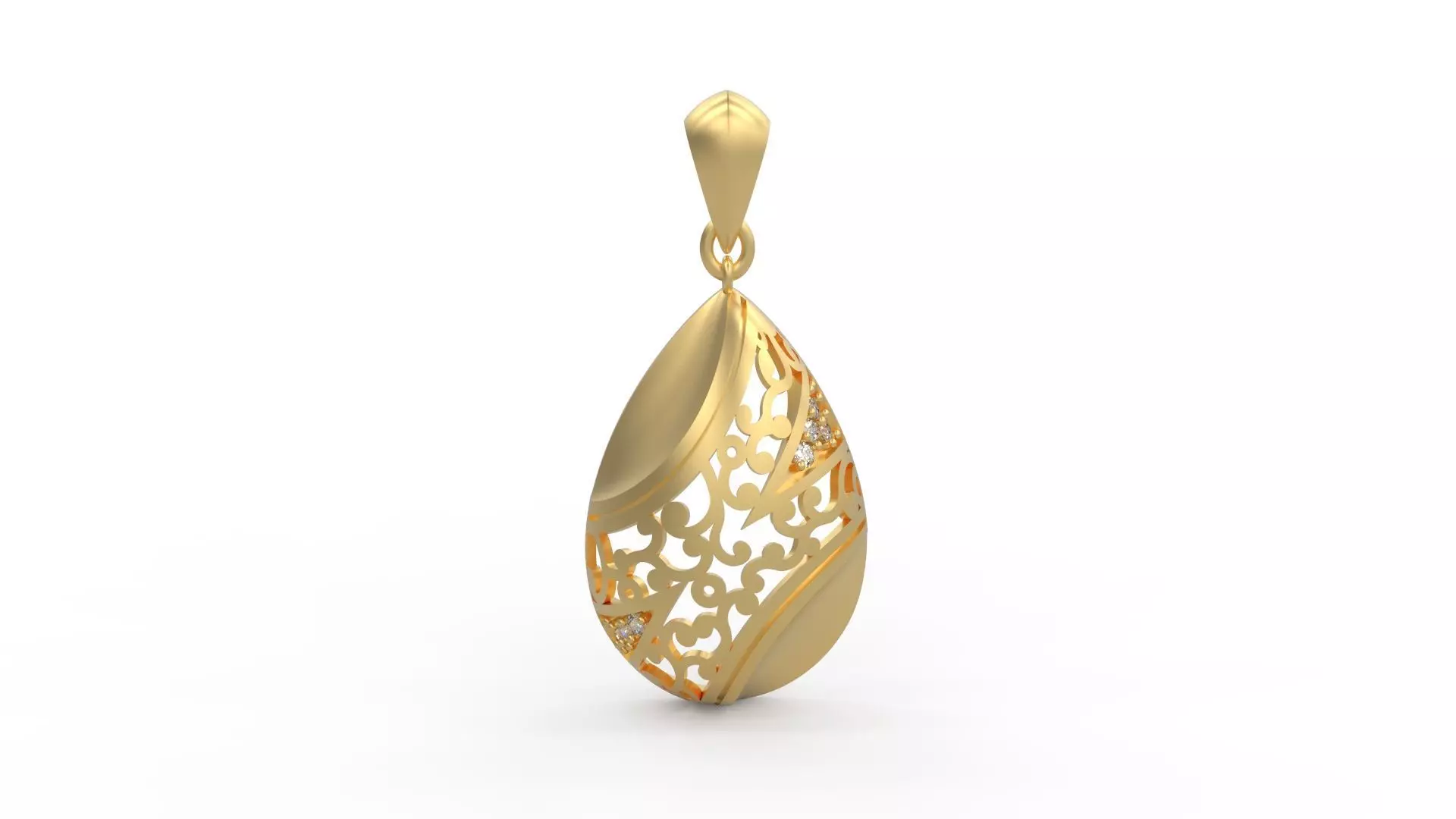 Ultra Vision Oval Magnificent Women Pendant 3D print model