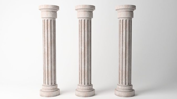 Antique Column 03 Low-poly 3D model