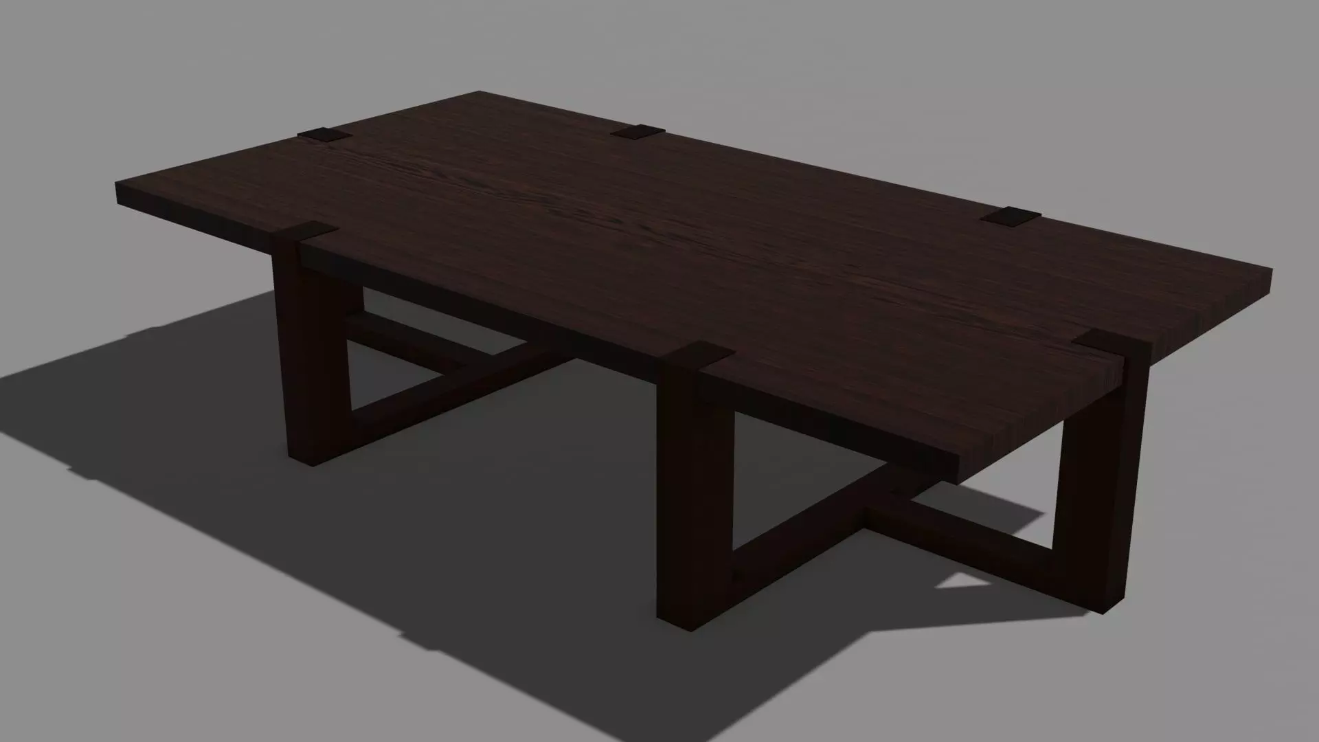 Coffee table Low-poly 3D model_0