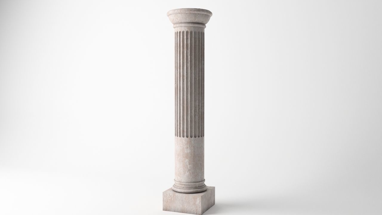 Antique Column 04 Low-poly 3D model_2