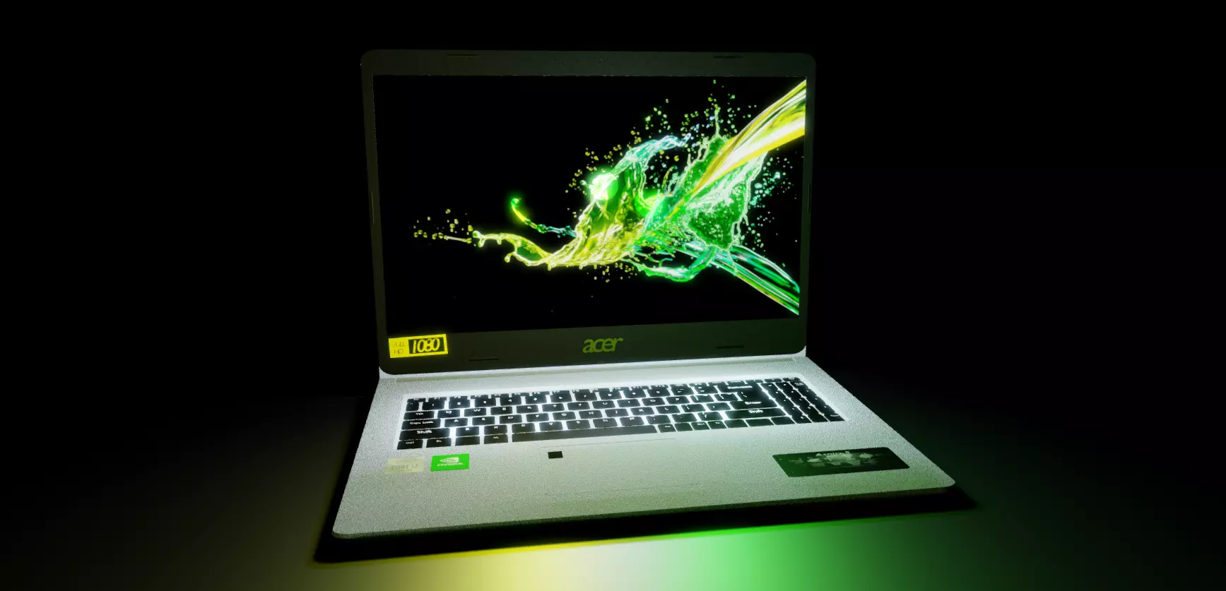 Acer Laptop Blender Free low-poly 3D model_0