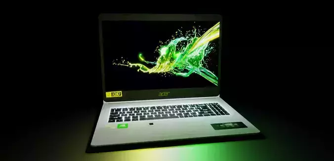 Acer Laptop Blender Free low-poly 3D model