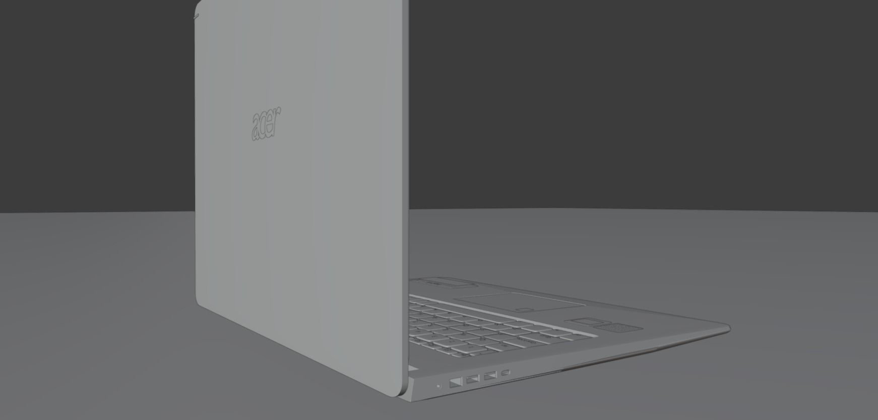 Acer Laptop Blender Free low-poly 3D model_8