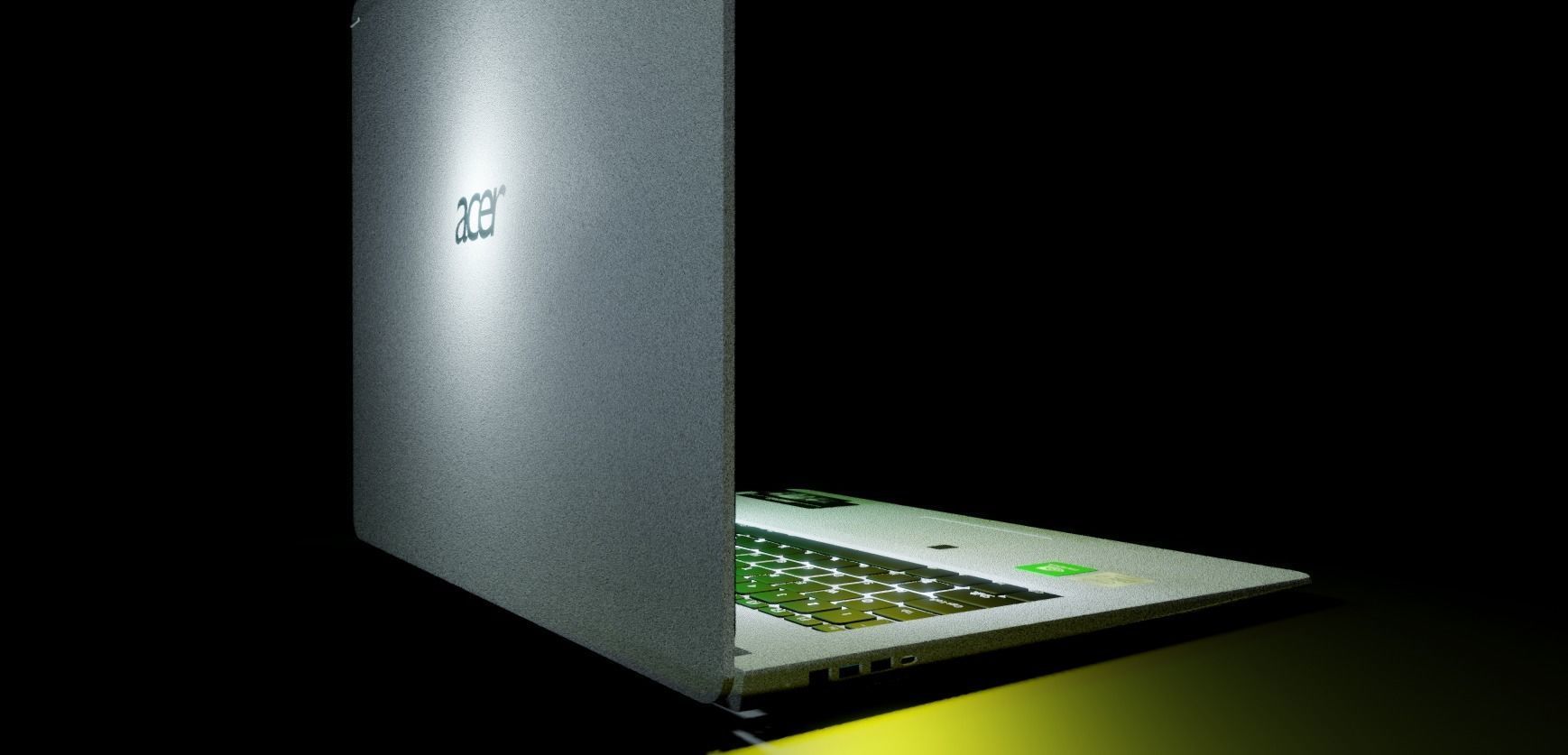 Acer Laptop Blender Free low-poly 3D model_2