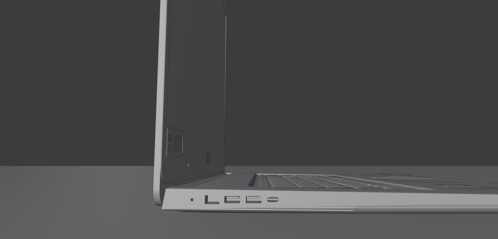 Acer Laptop Blender Free low-poly 3D model_10