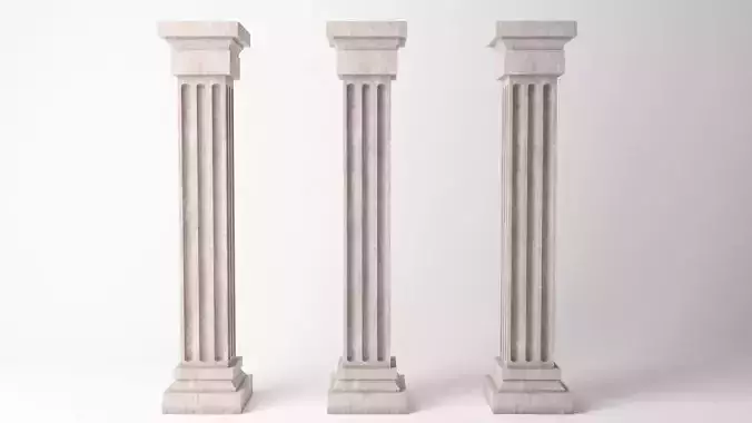Antique Column 05 Low-poly 3D model