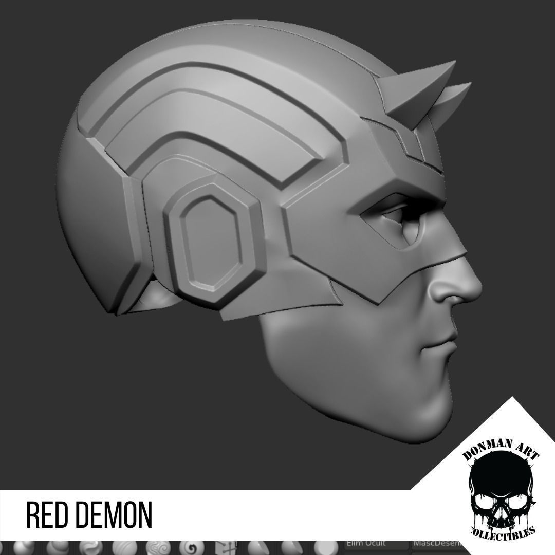 The Demon Head for 6 inch action figures 3D print model_3