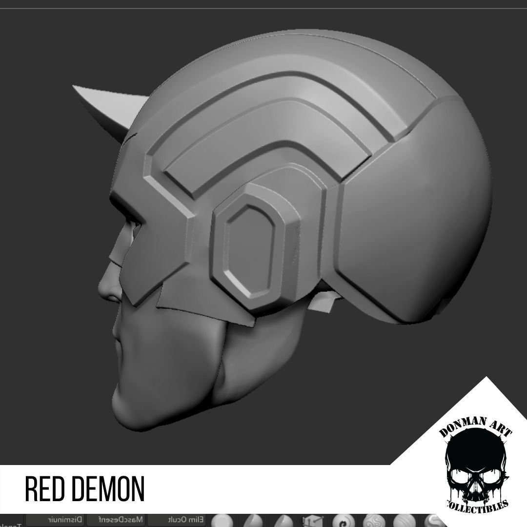 The Demon Head for 6 inch action figures 3D print model_6