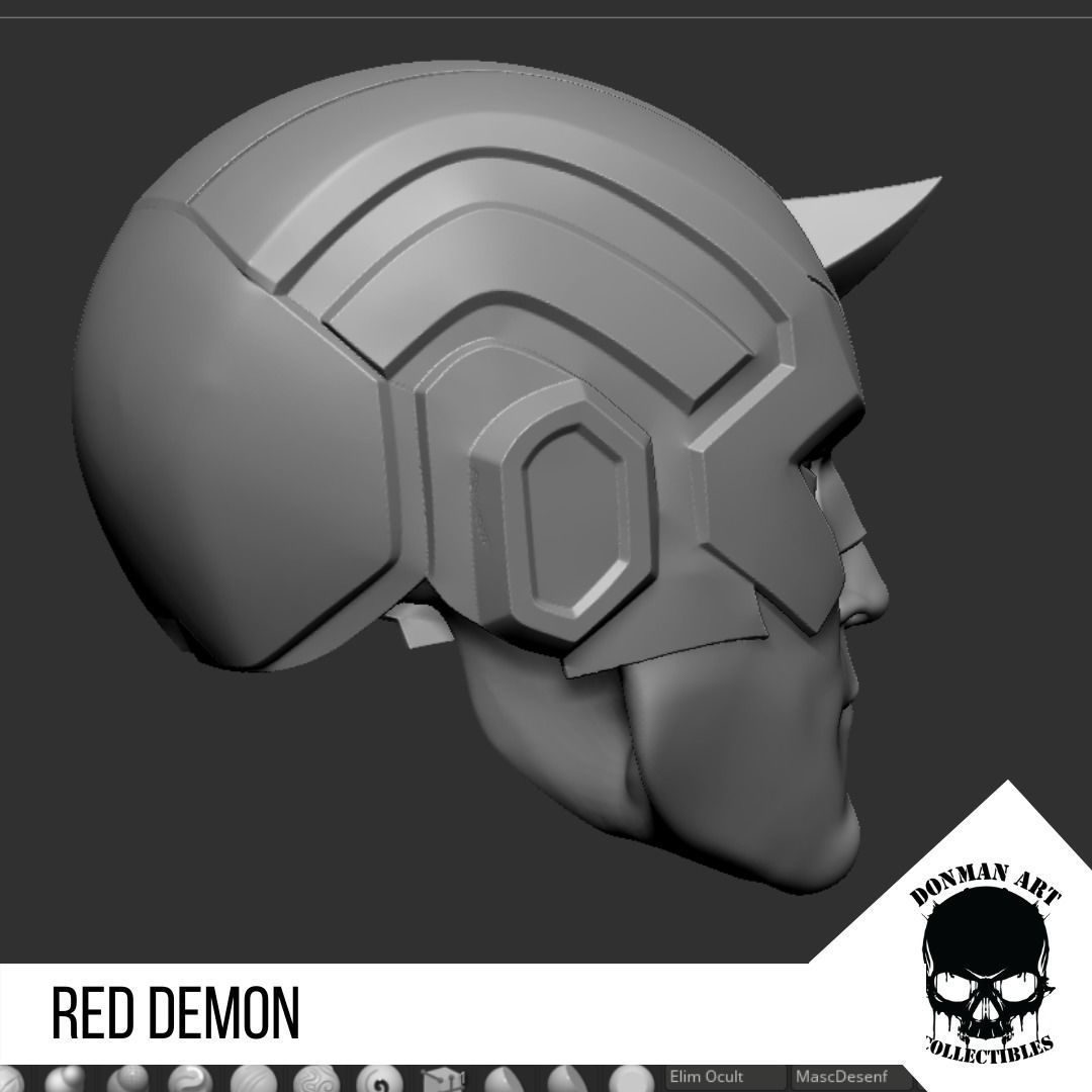 The Demon Head for 6 inch action figures 3D print model_5