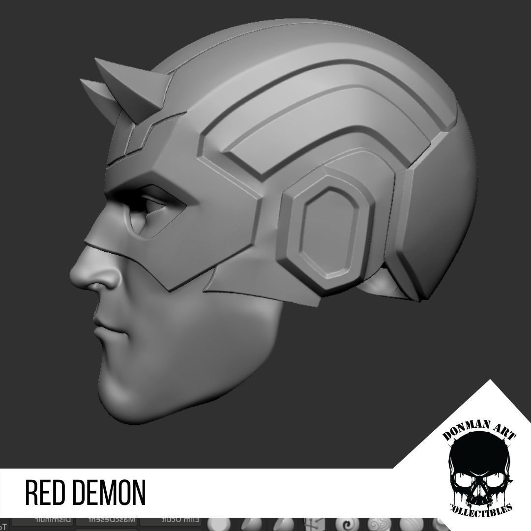 The Demon Head for 6 inch action figures 3D print model_4
