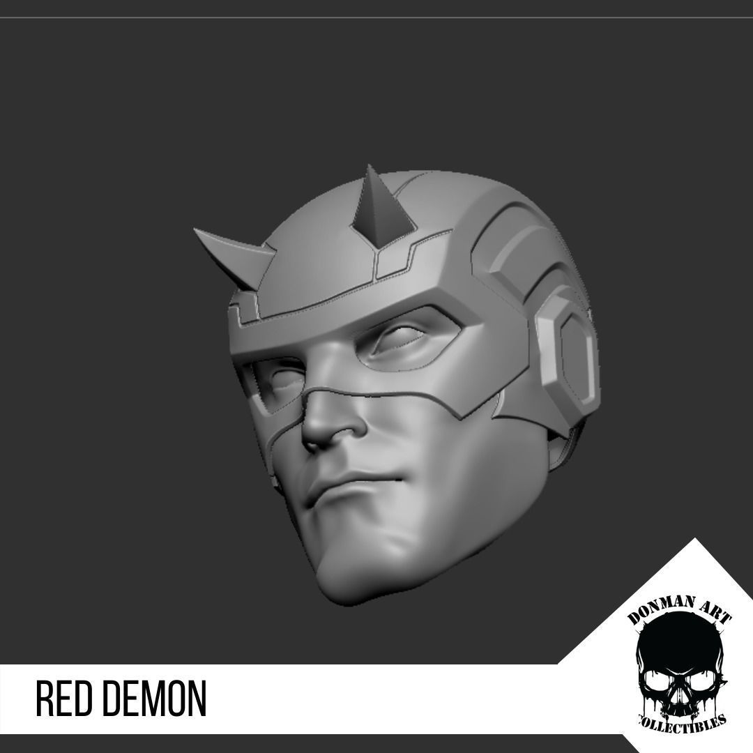 The Demon Head for 6 inch action figures 3D print model_11