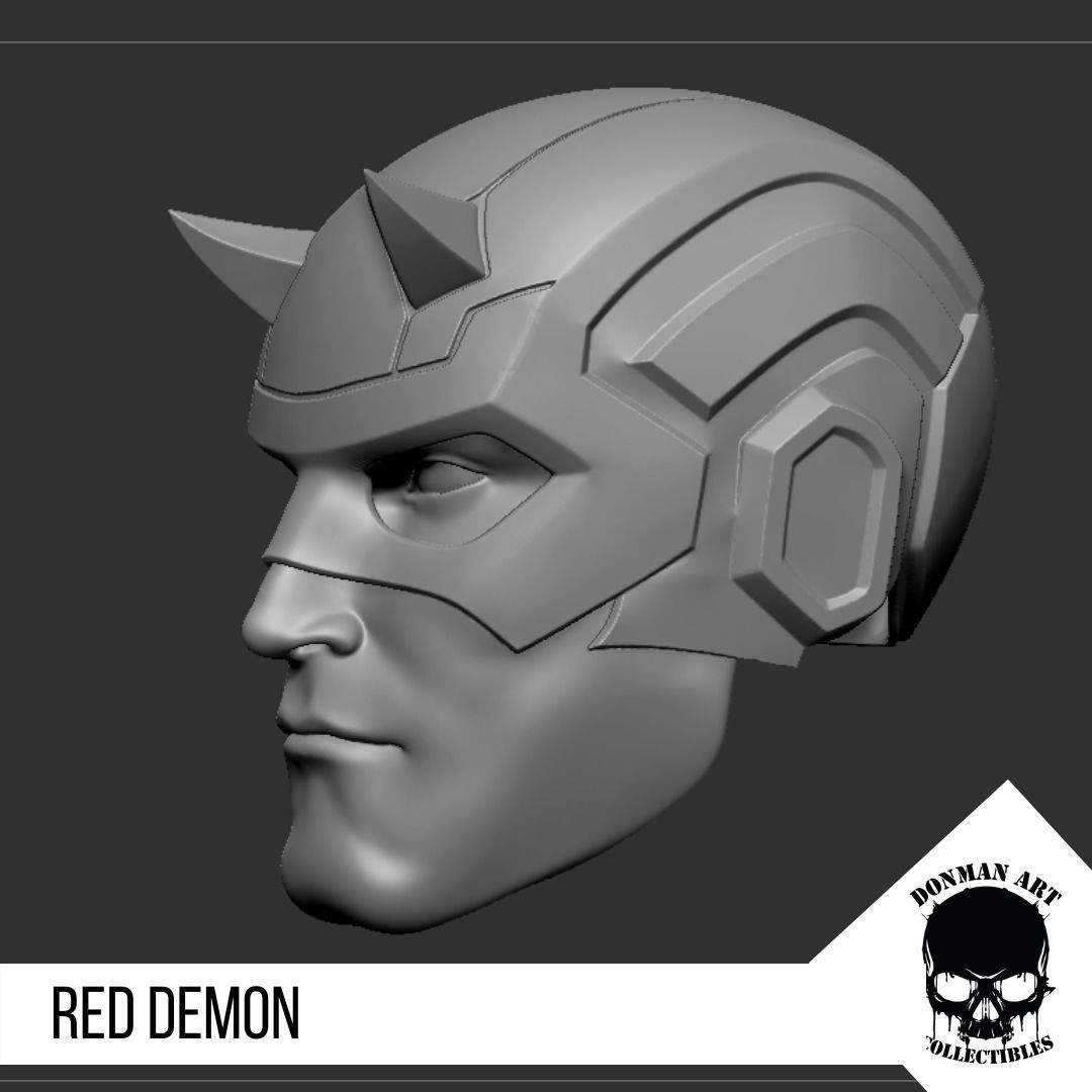 The Demon Head for 6 inch action figures 3D print model_2