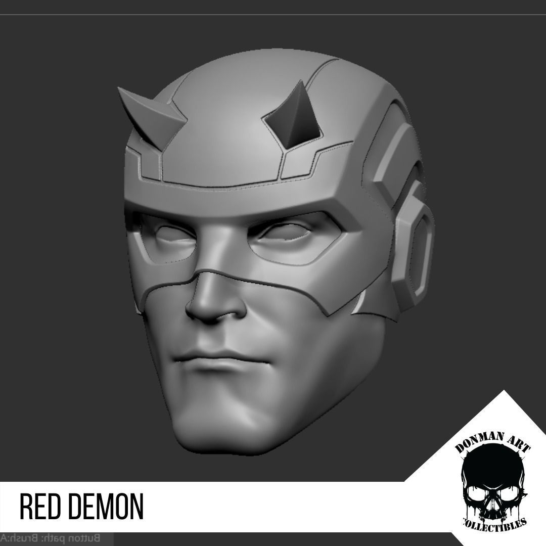 The Demon Head for 6 inch action figures 3D print model_15