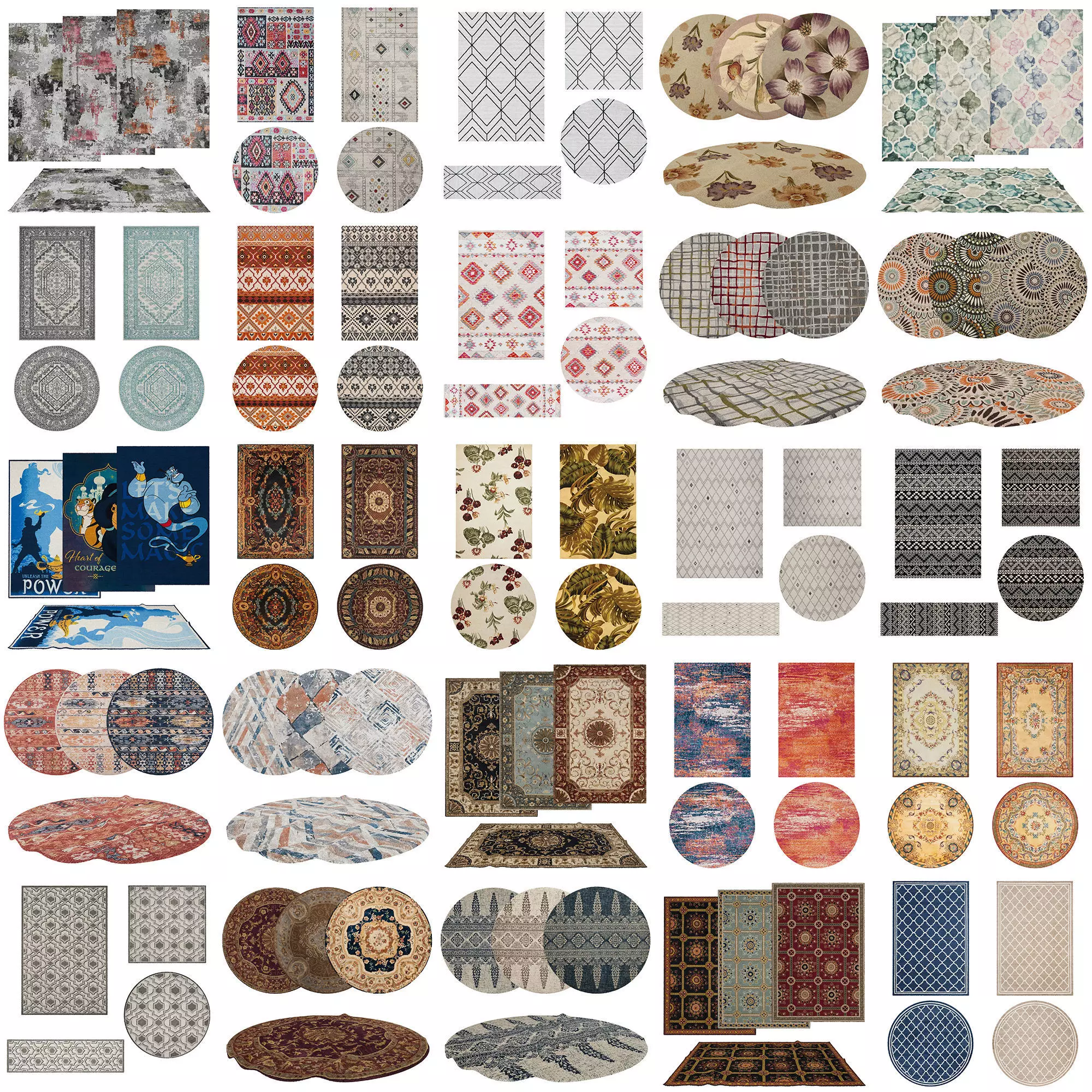 25 in 1 Rug Collection No 5 Low-poly 3D model