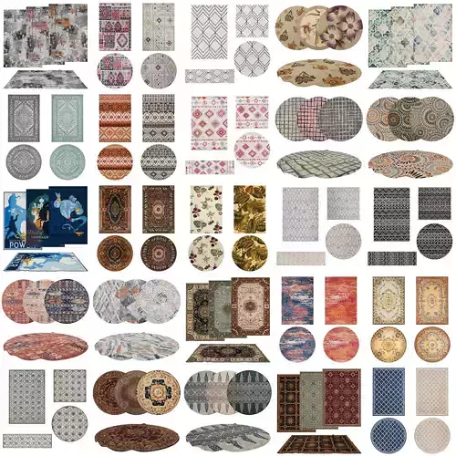 25 in 1 Rug Collection No 5 Low-poly 3D model
