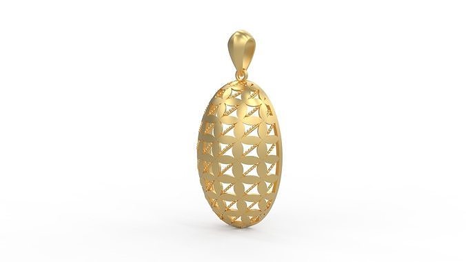 Ultra Vision Egg Oval Women Pendant 3D print model