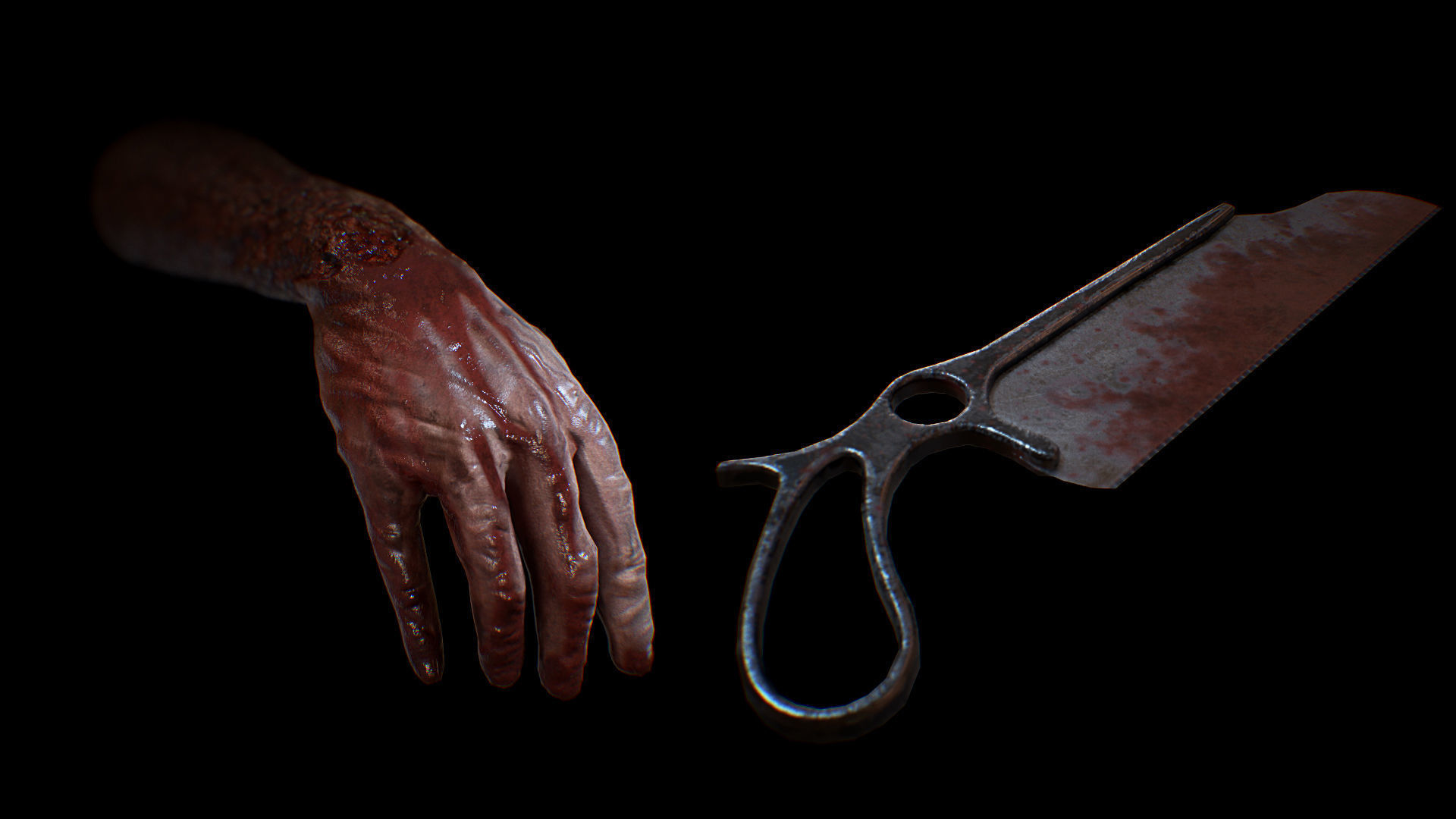 Corpses Bodybags set 1 UE4 Low-poly 3D model_10