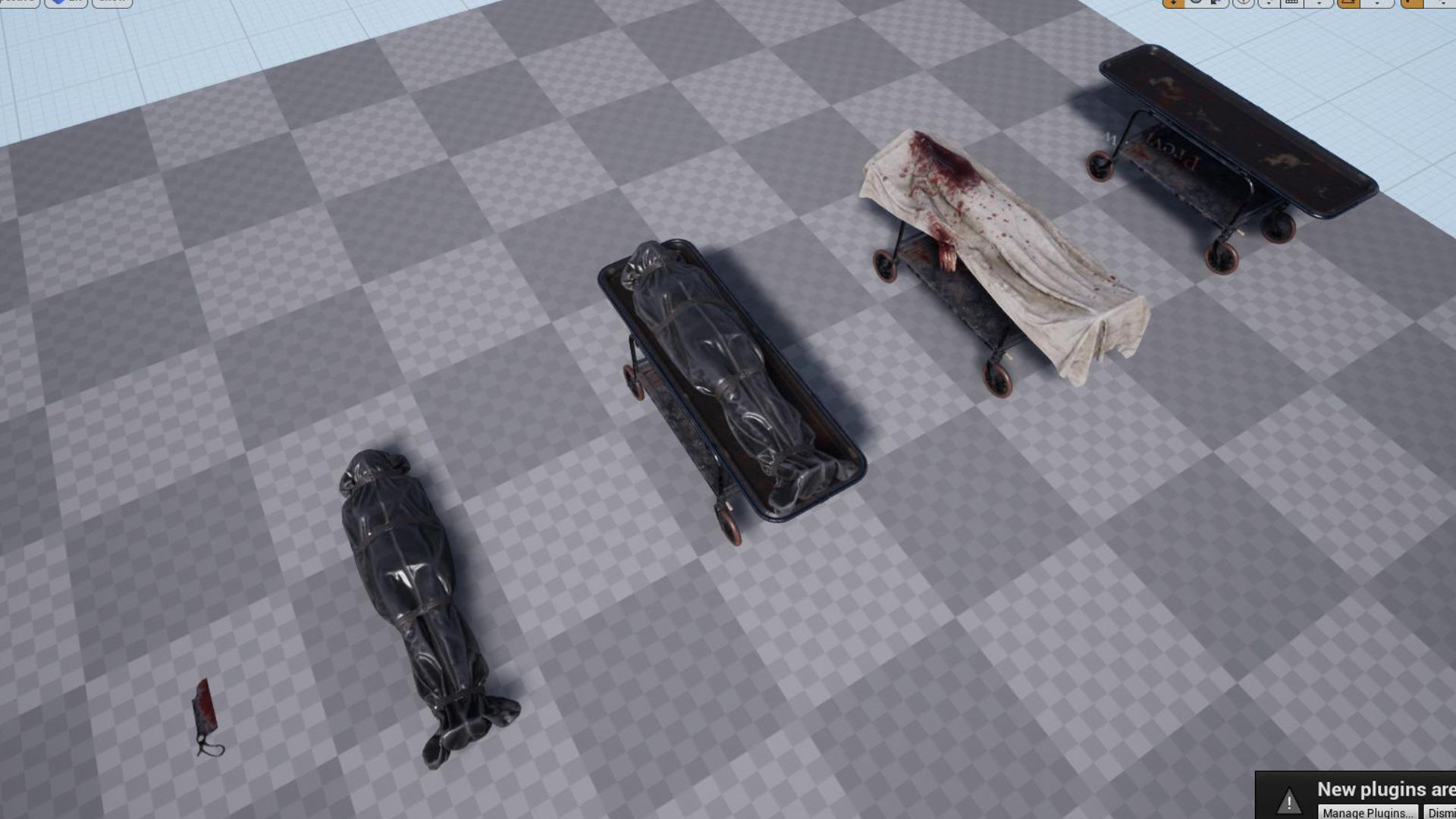 Corpses Bodybags set 1 UE4 Low-poly 3D model_18