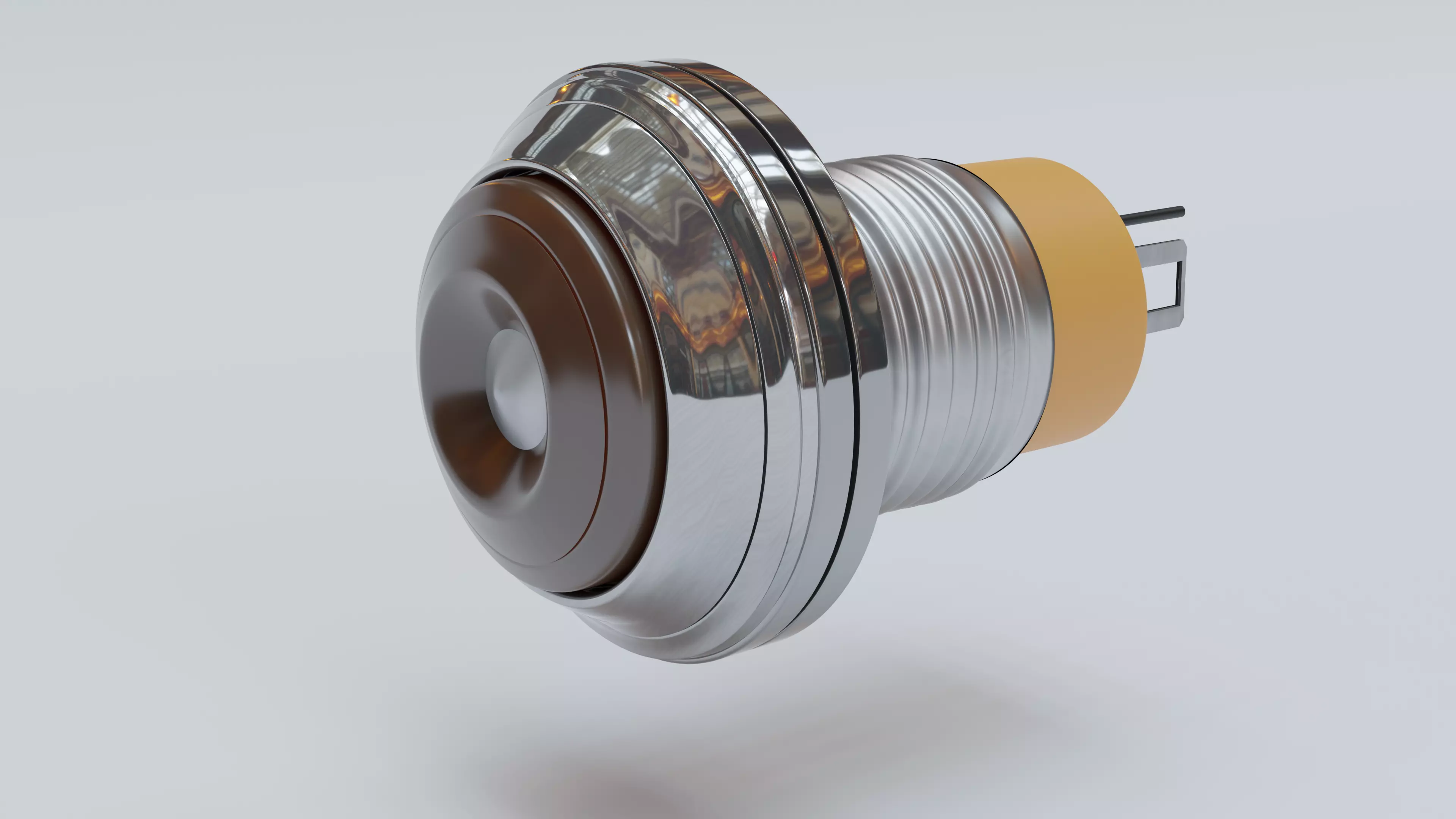 plug model metal switch with knob 3D model