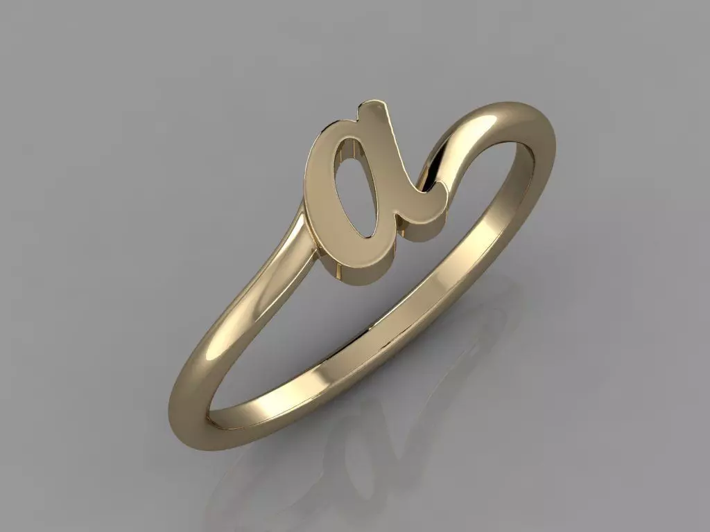 Alphabet Ring A 3D print model
