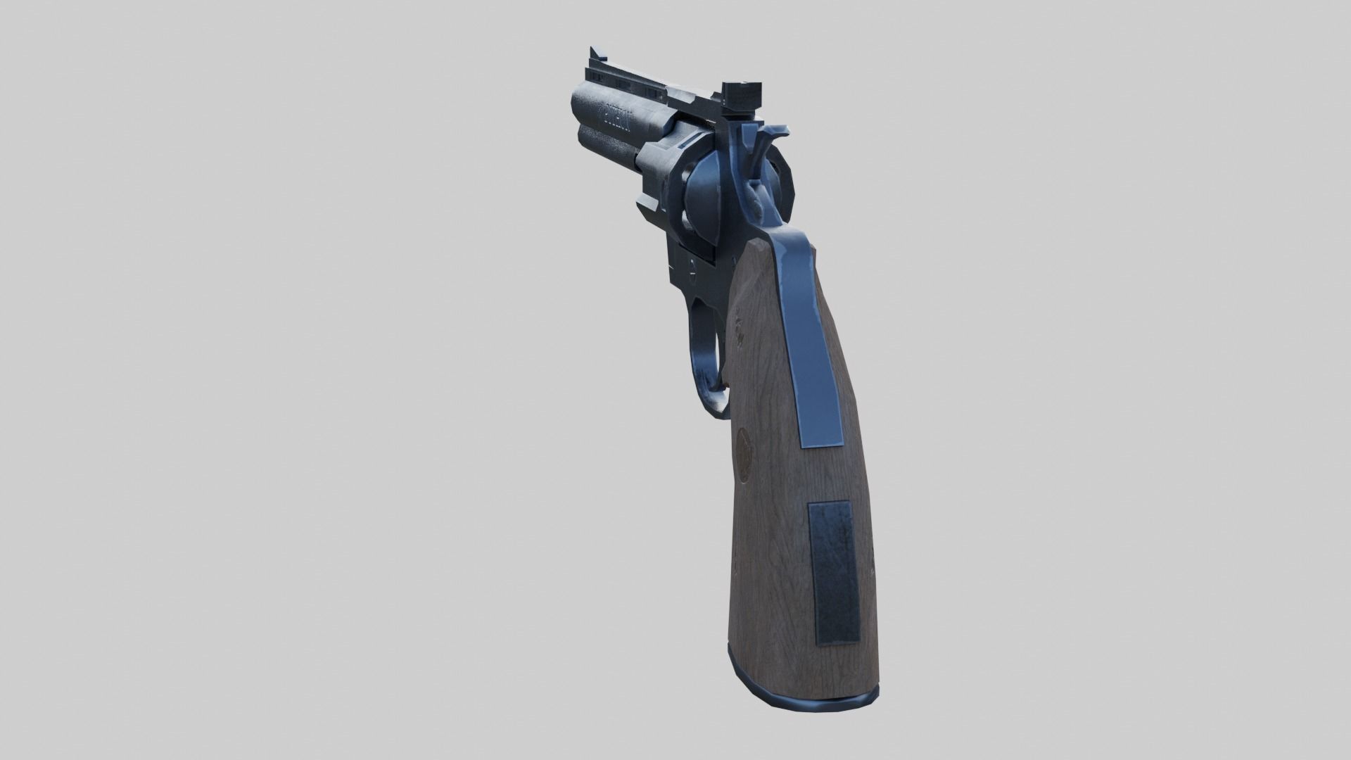  Revolver Magnum Colt Python Low-poly 3D model_3