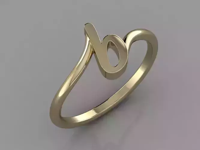 Alphabet Ring  B 3D print model