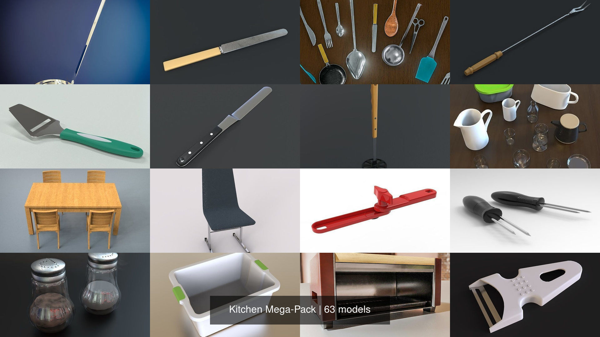 Kitchen 3D Model Mega Pack 3D Model Collection_6