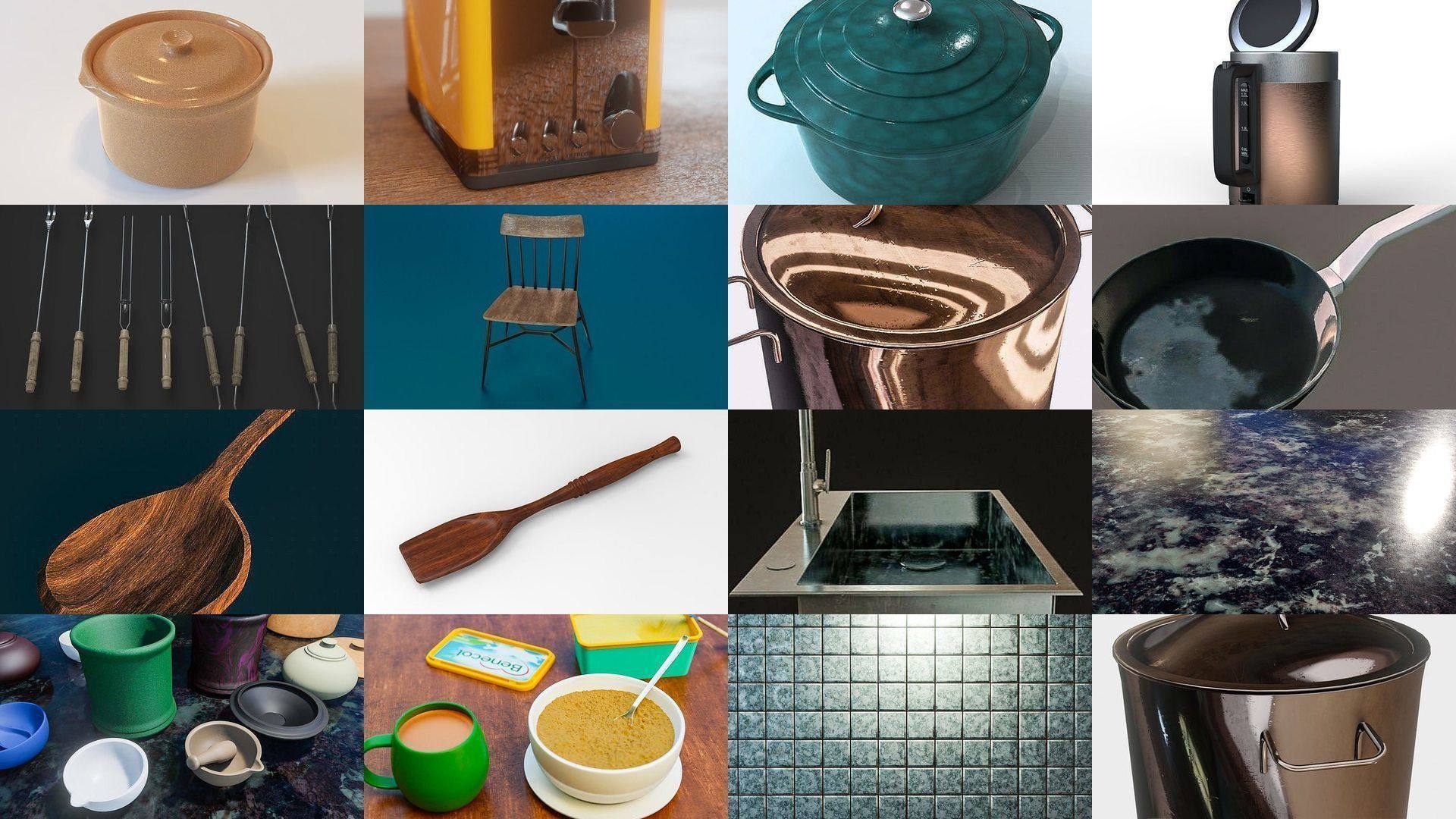 Kitchen 3D Model Mega Pack 3D Model Collection_7