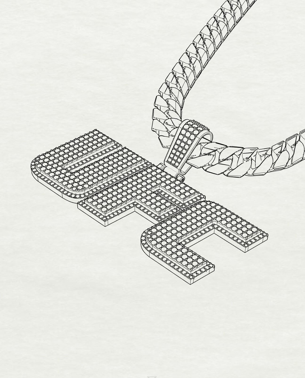 UFC pendant 3D print model_6