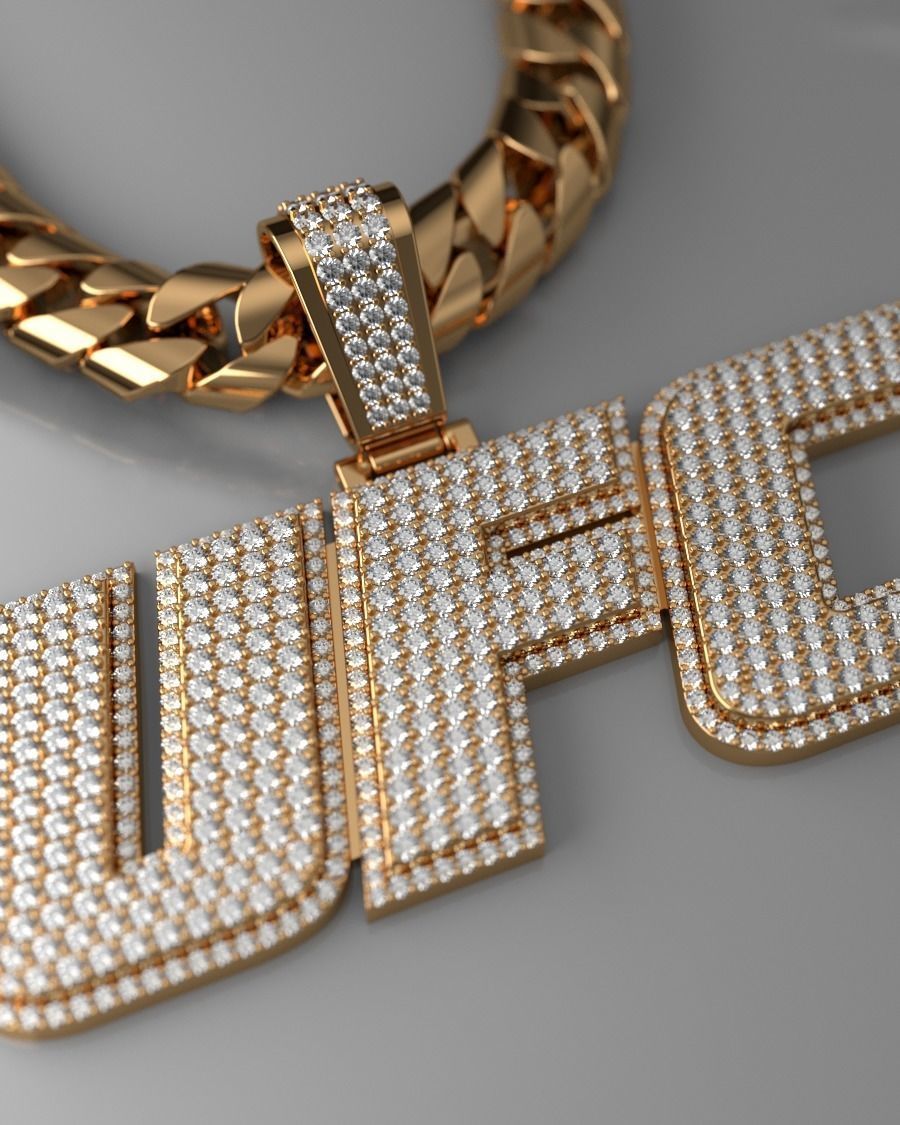 UFC pendant 3D print model_2