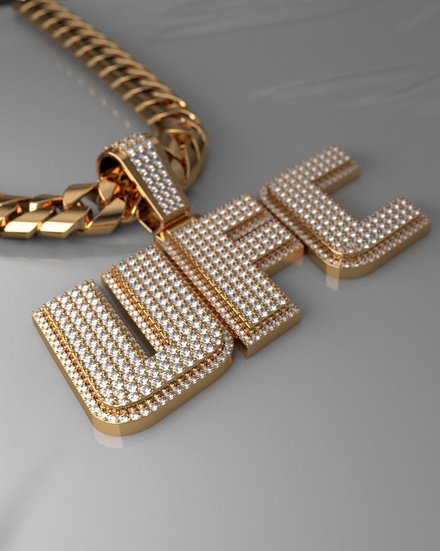 UFC pendant 3D print model_1