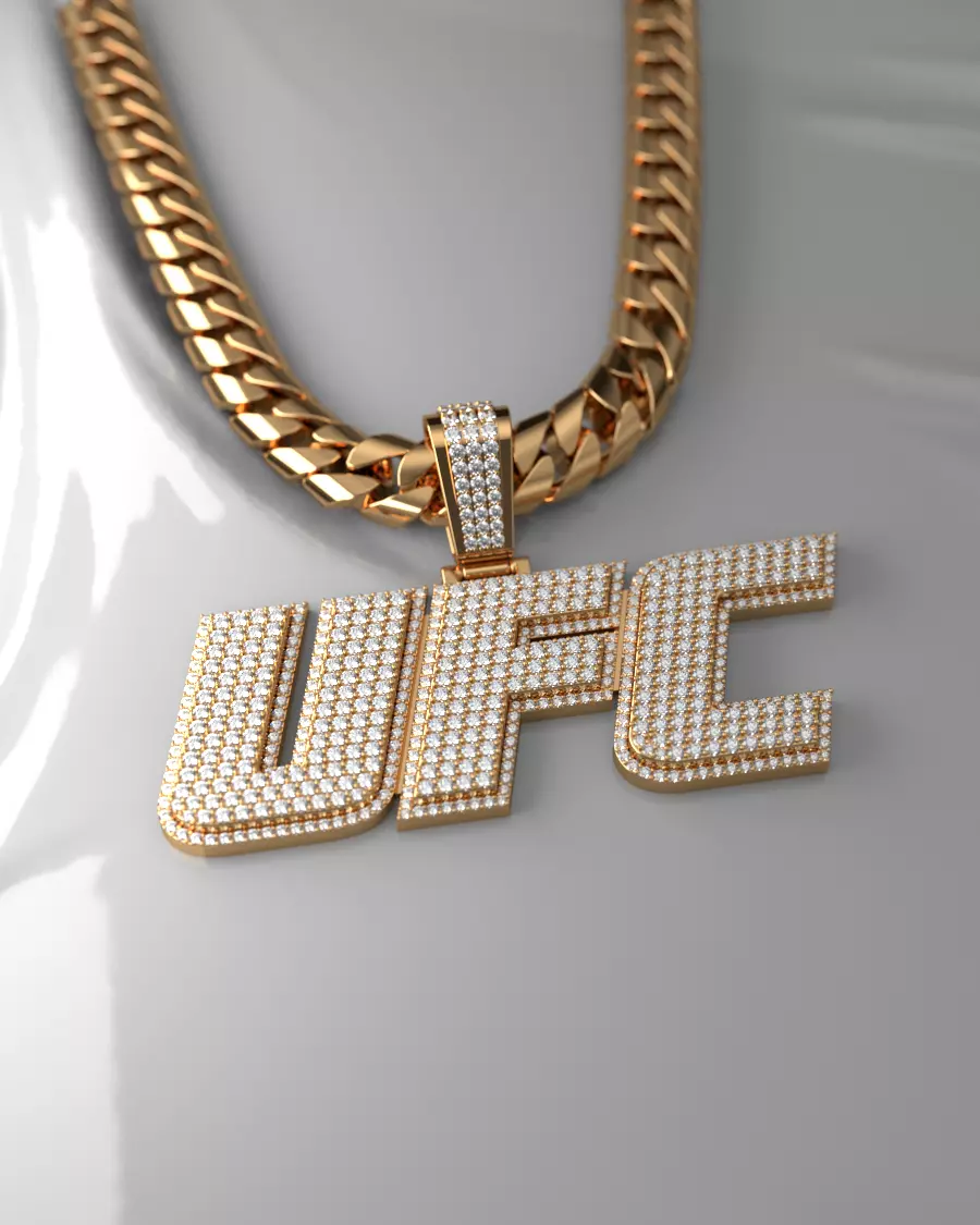 UFC pendant 3D print model_0