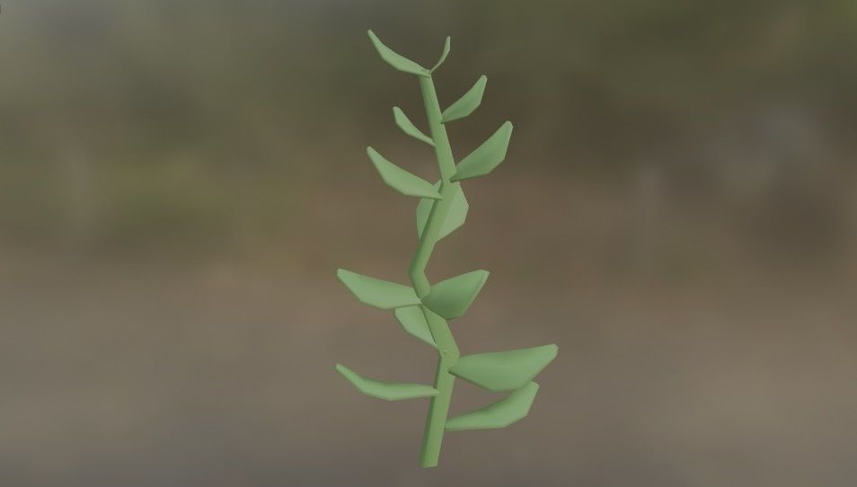 FREE Simple Plant Low-poly 3D model Free low-poly 3D model_1