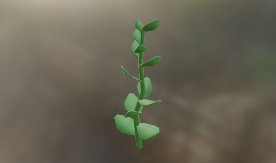 FREE Simple Plant Low-poly 3D model Free low-poly 3D model_2