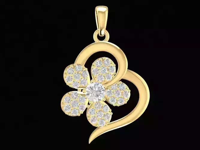 diamond flower pendant for women 1231