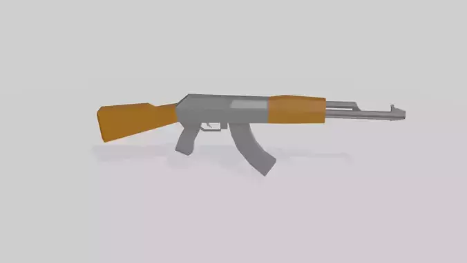Low-Poly AK-47 rifle Low-poly 3D model