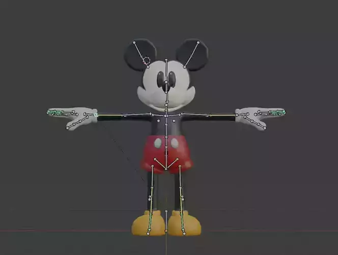 Riggd Mickey Free 3D model