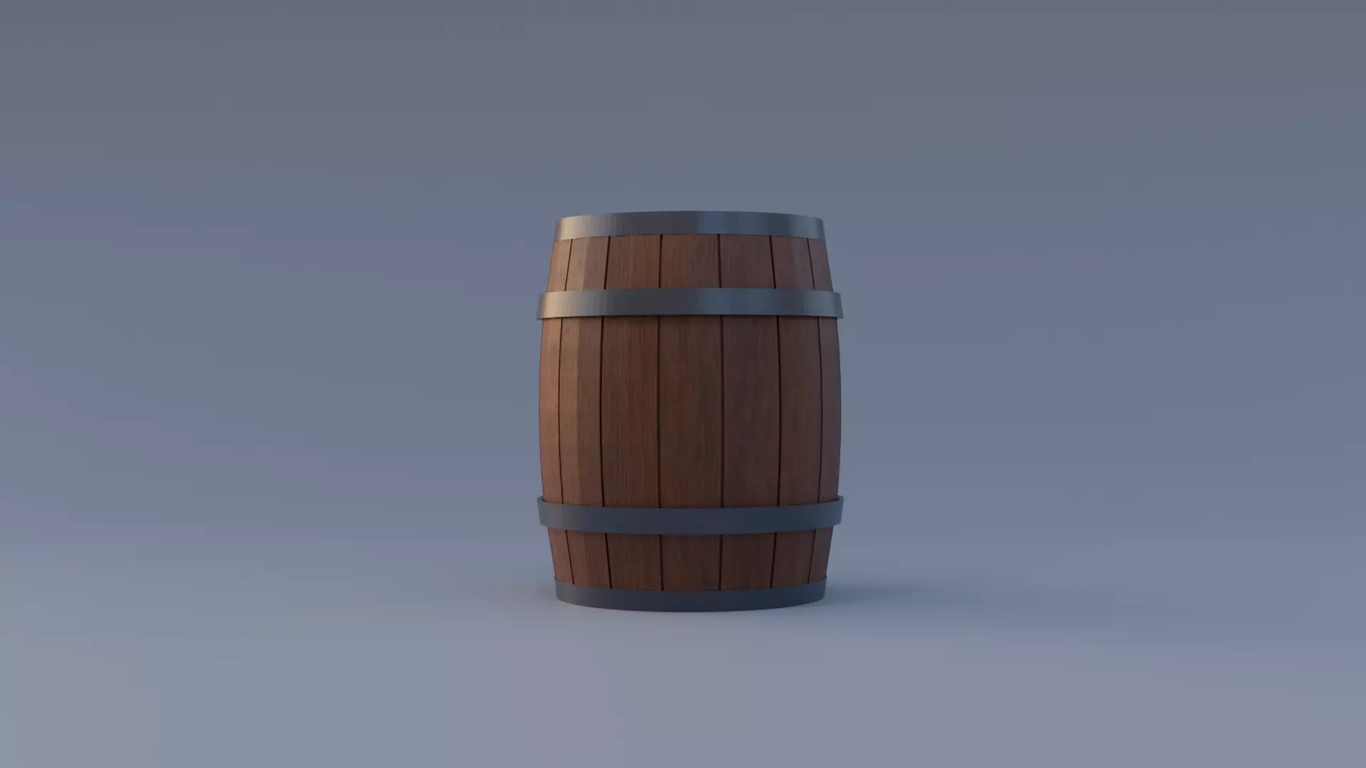 Barrel Wooden Low-poly 3D model Low-poly 3D model_0