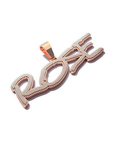 Rose pendant 3D print model